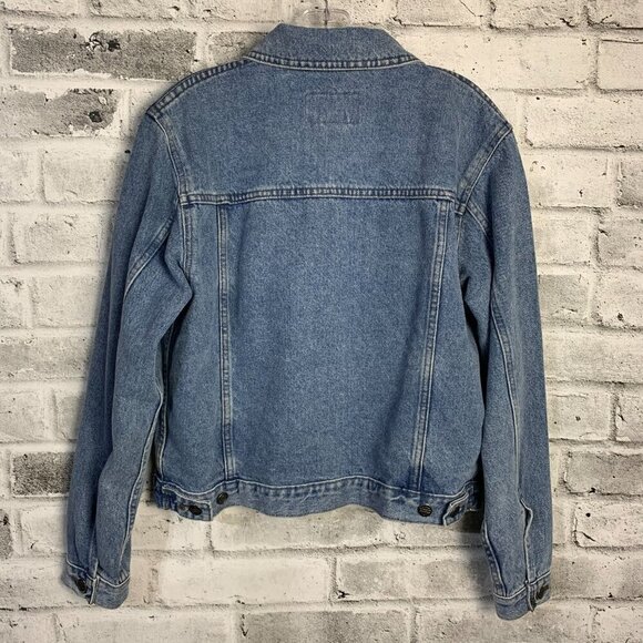 Harley Davidson Denim Trucker Light Wash Jean Jacket - Picture 8 of 14